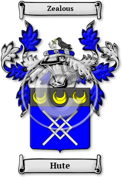 Hute Family Crest Download (jpg) Legacy Series - 150 DPI