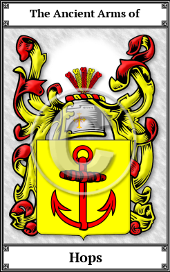 Hops Family Crest Download (JPG)  Book Plated - 150 DPI