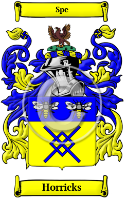 Horricks Family Crest/Coat of Arms