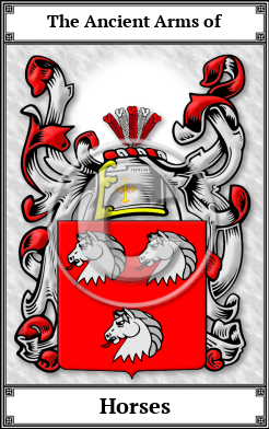 Horses Family Crest Download (JPG) Book Plated - 600 DPI