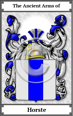 Horste Family Crest Download (JPG)  Book Plated - 150 DPI