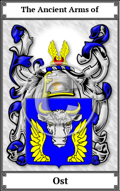 Ost Family Crest Download (JPG)  Book Plated - 150 DPI