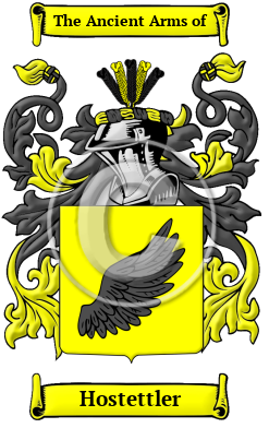 Hostettler Family Crest/Coat of Arms