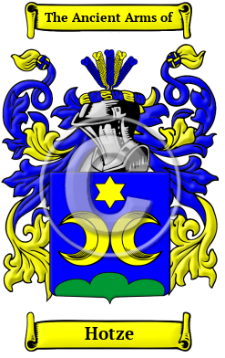 Hotze Family Crest/Coat of Arms