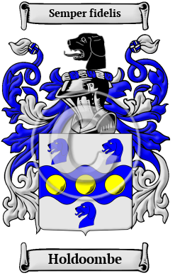 Holdoombe Family Crest/Coat of Arms