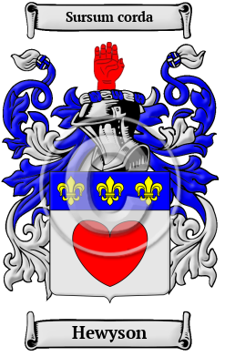 Hewyson Family Crest/Coat of Arms