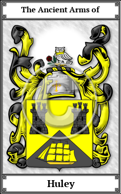 Huley Family Crest Download (JPG)  Book Plated - 150 DPI