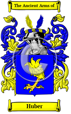 Huber Family Crest/Coat of Arms