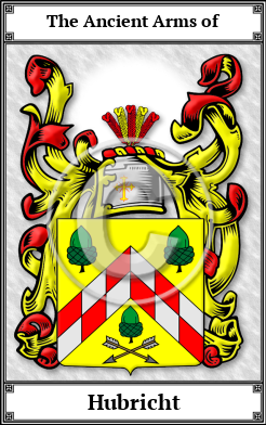 Hubricht Family Crest Download (JPG) Book Plated - 600 DPI