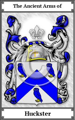 Huckster Family Crest Download (JPG)  Book Plated - 150 DPI