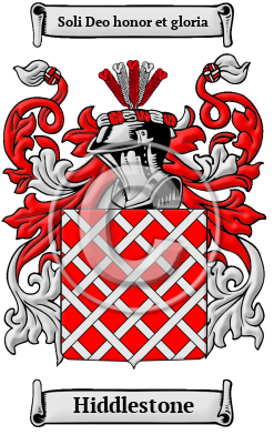Hiddlestone Family Crest/Coat of Arms