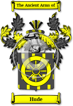 Hude Family Crest Download (jpg) Legacy Series - 150 DPI