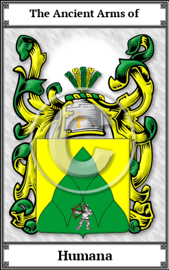 Humana Family Crest Download (JPG)  Book Plated - 150 DPI