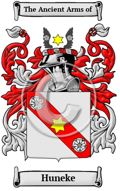 Huneke Family Crest/Coat of Arms