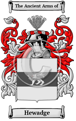 Hewadge Family Crest/Coat of Arms