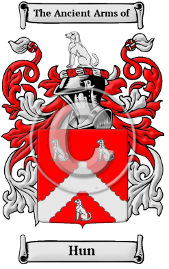 Hun Family Crest/Coat of Arms