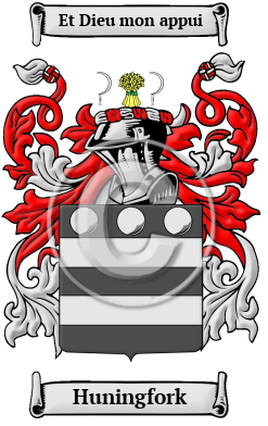 Huningfork Family Crest/Coat of Arms