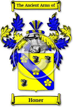 Honer Family Crest Download (jpg) Legacy Series - 150 DPI
