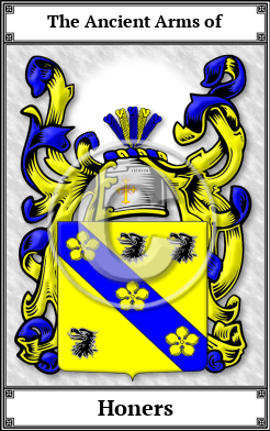 Honers Family Crest Download (JPG) Book Plated - 600 DPI