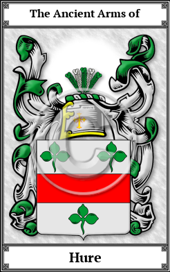 Hure Family Crest Download (JPG)  Book Plated - 150 DPI