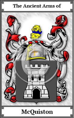 McQuiston Family Crest Download (JPG)  Book Plated - 150 DPI