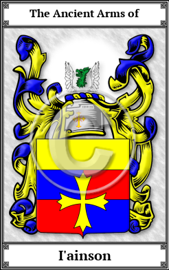 I'ainson Family Crest Download (JPG) Book Plated - 600 DPI