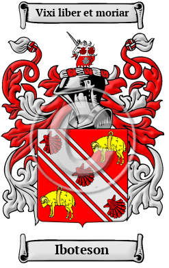 Iboteson Family Crest/Coat of Arms