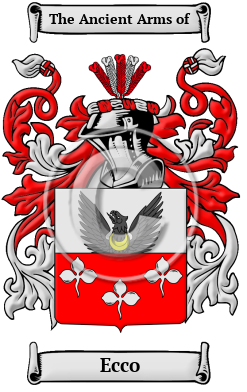 Ecco Name Meaning, Family History, Family Crest & Coats of Arms