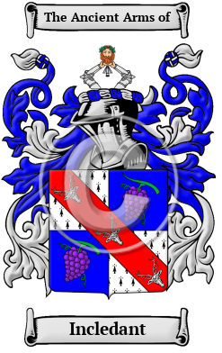 Incledant Family Crest/Coat of Arms