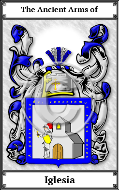Iglesia Family Crest Download (JPG) Book Plated - 600 DPI