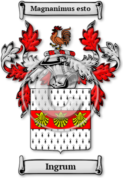 Ingrum Family Crest Download (jpg) Legacy Series - 150 DPI