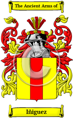 Iñiguez Family Crest/Coat of Arms