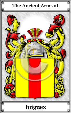 Iniguez Family Crest Download (JPG) Book Plated - 600 DPI