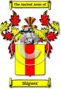Iñiguez Family Crest Download (jpg) Legacy Series - 150 DPI