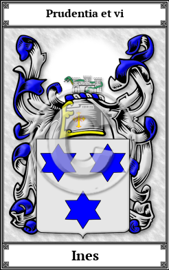 Ines Family Crest Download (JPG)  Book Plated - 150 DPI