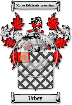 Urbey Family Crest Download (jpg) Legacy Series - 150 DPI
