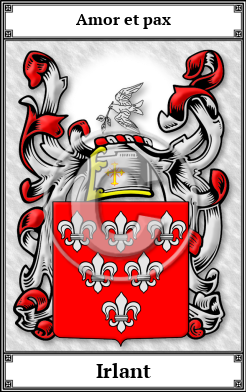 Irlant Family Crest Download (JPG) Book Plated - 600 DPI