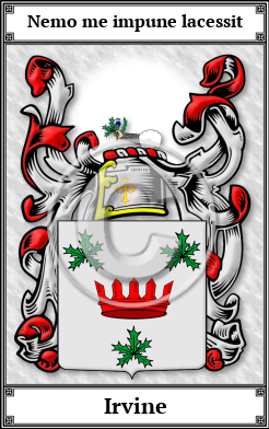 Irvine Family Crest Download (JPG)  Book Plated - 150 DPI
