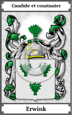 Erwink Family Crest Download (JPG)  Book Plated - 150 DPI