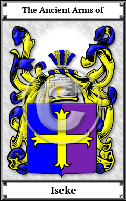 Iseke Family Crest Download (JPG) Book Plated - 600 DPI