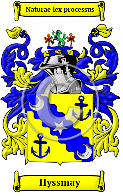 Hyssmay Family Crest/Coat of Arms