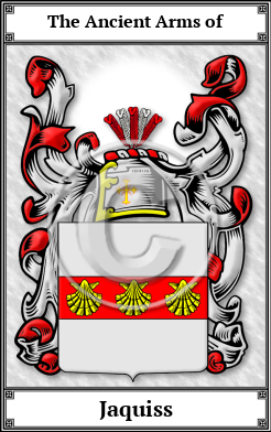 Jaquiss Family Crest Download (JPG)  Book Plated - 150 DPI