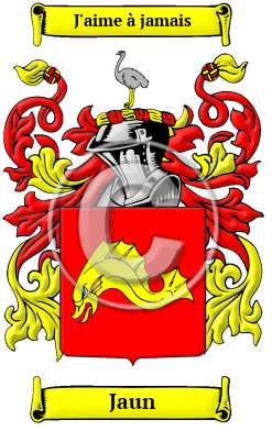 Jaun Family Crest/Coat of Arms