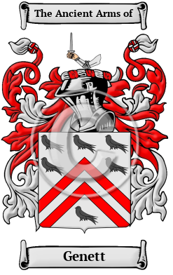 Genett Family Crest/Coat of Arms