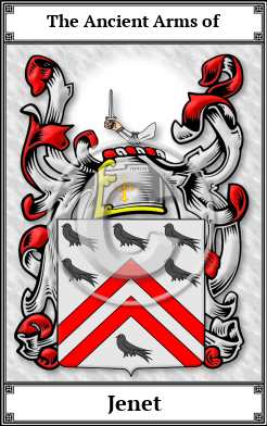 Jenet Family Crest Download (JPG)  Book Plated - 150 DPI