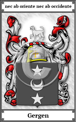 Gergen Family Crest Download (JPG) Book Plated - 600 DPI