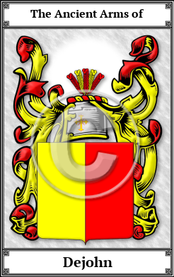 Dejohn Family Crest Download (JPG) Book Plated - 600 DPI