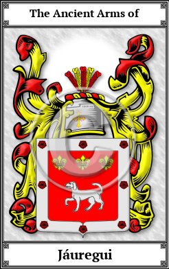 Jáuregui Family Crest Download (JPG)  Book Plated - 150 DPI