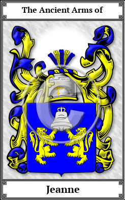 Jeanne Family Crest Download (JPG) Book Plated - 600 DPI