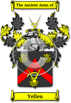 Yellen Family Crest Download (JPG) Legacy Series - 600 DPI